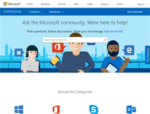Tablet Screenshot of answers.microsoft.com